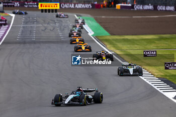 2024-07-07 - George Russell (GBR) - Mercedes-AMG PETRONAS F1 Team - Mercedes W15 - Mercedes E Performance during the Race on day 4, Sunday july 7, 2024 of the formula 1 qatar airways british grand prix 2024, scheduled to take place at the silverstone circuit from july 5 to july 7, 2024 - FORMULA 1 - QATAR AIRWAYS BRITISHGRAND PRIX 2024 - RACE - FORMULA 1 - MOTORS