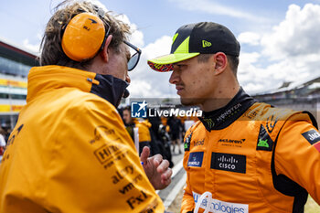 2024-07-07 - Lando Norris (GBR) - McLaren Formula 1 Team - McLaren MCL38 - Mercedes during the Race on day 4, Sunday july 7, 2024 of the formula 1 qatar airways british grand prix 2024, scheduled to take place at the silverstone circuit from july 5 to july 7, 2024 - FORMULA 1 - QATAR AIRWAYS BRITISHGRAND PRIX 2024 - RACE - FORMULA 1 - MOTORS