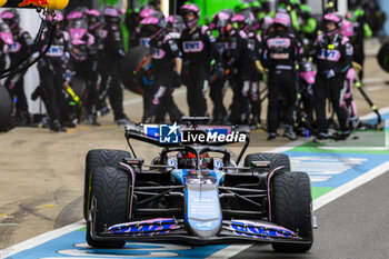 2024-07-07 - Esteban Ocon (FRA) - Alpine F1 Team - Alpine A524 - Renault during the Race on day 4, Sunday july 7, 2024 of the formula 1 qatar airways british grand prix 2024, scheduled to take place at the silverstone circuit from july 5 to july 7, 2024 - FORMULA 1 - QATAR AIRWAYS BRITISHGRAND PRIX 2024 - RACE - FORMULA 1 - MOTORS