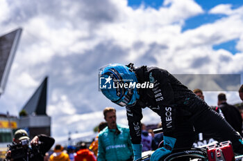 2024-07-07 - George Russell (GBR) - Mercedes-AMG PETRONAS F1 Team - Mercedes W15 - Mercedes E Performance during the Race on day 4, Sunday july 7, 2024 of the formula 1 qatar airways british grand prix 2024, scheduled to take place at the silverstone circuit from july 5 to july 7, 2024 - FORMULA 1 - QATAR AIRWAYS BRITISHGRAND PRIX 2024 - RACE - FORMULA 1 - MOTORS