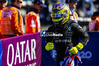 2024-07-07 - Lewis Hamilton (GBR) - Mercedes-AMG PETRONAS F1 Team - Mercedes W15 - Mercedes E Performance during the Race on day 4, Sunday july 7, 2024 of the formula 1 qatar airways british grand prix 2024, scheduled to take place at the silverstone circuit from july 5 to july 7, 2024 - FORMULA 1 - QATAR AIRWAYS BRITISHGRAND PRIX 2024 - RACE - FORMULA 1 - MOTORS