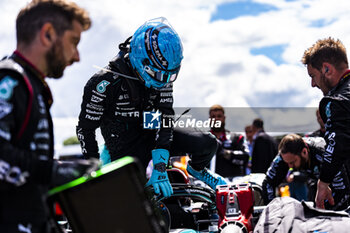 2024-07-07 - George Russell (GBR) - Mercedes-AMG PETRONAS F1 Team - Mercedes W15 - Mercedes E Performance during the Race on day 4, Sunday july 7, 2024 of the formula 1 qatar airways british grand prix 2024, scheduled to take place at the silverstone circuit from july 5 to july 7, 2024 - FORMULA 1 - QATAR AIRWAYS BRITISHGRAND PRIX 2024 - RACE - FORMULA 1 - MOTORS