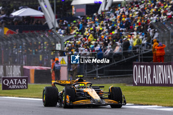 2024-07-07 - Lando Norris (GBR) - McLaren Formula 1 Team - McLaren MCL38 - Mercedes during the Race on day 4, Sunday july 7, 2024 of the formula 1 qatar airways british grand prix 2024, scheduled to take place at the silverstone circuit from july 5 to july 7, 2024 - FORMULA 1 - QATAR AIRWAYS BRITISHGRAND PRIX 2024 - RACE - FORMULA 1 - MOTORS