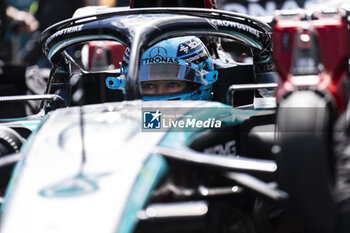 2024-07-07 - George Russell (GBR) - Mercedes-AMG PETRONAS F1 Team - Mercedes W15 - Mercedes E Performance during the Race on day 4, Sunday july 7, 2024 of the formula 1 qatar airways british grand prix 2024, scheduled to take place at the silverstone circuit from july 5 to july 7, 2024 - FORMULA 1 - QATAR AIRWAYS BRITISHGRAND PRIX 2024 - RACE - FORMULA 1 - MOTORS