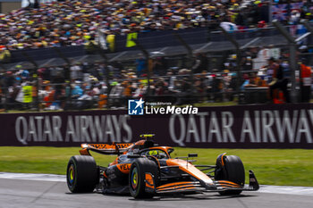 2024-07-07 - Lando Norris (GBR) - McLaren Formula 1 Team - McLaren MCL38 - Mercedes during the Race on day 4, Sunday july 7, 2024 of the formula 1 qatar airways british grand prix 2024, scheduled to take place at the silverstone circuit from july 5 to july 7, 2024 - FORMULA 1 - QATAR AIRWAYS BRITISHGRAND PRIX 2024 - RACE - FORMULA 1 - MOTORS