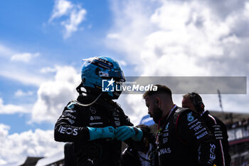 2024-07-07 - George Russell (GBR) - Mercedes-AMG PETRONAS F1 Team - Mercedes W15 - Mercedes E Performance during the Race on day 4, Sunday july 7, 2024 of the formula 1 qatar airways british grand prix 2024, scheduled to take place at the silverstone circuit from july 5 to july 7, 2024 - FORMULA 1 - QATAR AIRWAYS BRITISHGRAND PRIX 2024 - RACE - FORMULA 1 - MOTORS