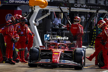 2024-07-07 - Carlos Sainz Jr. (ESP) - Scuderia Ferrari - Ferrari SF-24 - Ferrari during the Race on day 4, Sunday july 7, 2024 of the formula 1 qatar airways british grand prix 2024, scheduled to take place at the silverstone circuit from july 5 to july 7, 2024 - FORMULA 1 - QATAR AIRWAYS BRITISHGRAND PRIX 2024 - RACE - FORMULA 1 - MOTORS