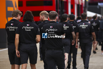 2024-07-05 - APX GP Team crew filming in the paddock for the Apex F1 movie by Apple Studios / Bruckheimer Films during the Formula 1 Qatar Airways British Grand Prix 2024, 12th round of the 2024 Formula One World Championship from July 5 to 7, 2024 on the Silverstone Circuit, in Silverstone, United Kingdom - F1 - BRITISH GRAND PRIX 2024 - FORMULA 1 - MOTORS