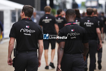 2024-07-05 - APX GP Team crew filming in the paddock for the Apex F1 movie by Apple Studios / Bruckheimer Films during the Formula 1 Qatar Airways British Grand Prix 2024, 12th round of the 2024 Formula One World Championship from July 5 to 7, 2024 on the Silverstone Circuit, in Silverstone, United Kingdom - F1 - BRITISH GRAND PRIX 2024 - FORMULA 1 - MOTORS