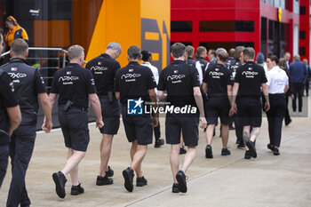 2024-07-05 - APX GP Team crew filming in the paddock for the Apex F1 movie by Apple Studios / Bruckheimer Films during the Formula 1 Qatar Airways British Grand Prix 2024, 12th round of the 2024 Formula One World Championship from July 5 to 7, 2024 on the Silverstone Circuit, in Silverstone, United Kingdom - F1 - BRITISH GRAND PRIX 2024 - FORMULA 1 - MOTORS