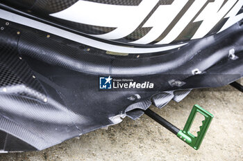 2024-07-05 - Haas F1 Team VF-24 Ferrari, Mechanical detail floor edge during the Formula 1 Qatar Airways British Grand Prix 2024, 12th round of the 2024 Formula One World Championship from July 5 to 7, 2024 on the Silverstone Circuit, in Silverstone, United Kingdom - F1 - BRITISH GRAND PRIX 2024 - FORMULA 1 - MOTORS