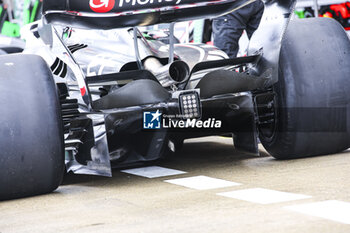 2024-07-05 - Haas F1 Team VF-24 Ferrari, Mechanical detail floor bodywork, carrosserie, aerodynamism, aerodynamic, aerodynamics during the Formula 1 Qatar Airways British Grand Prix 2024, 12th round of the 2024 Formula One World Championship from July 5 to 7, 2024 on the Silverstone Circuit, in Silverstone, United Kingdom - F1 - BRITISH GRAND PRIX 2024 - FORMULA 1 - MOTORS