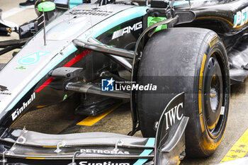 2024-07-05 - Mercedes AMG F1 Team W15, mechanical detail front corner aerodynamism, aerodynamic, aerodynamics during the Formula 1 Qatar Airways British Grand Prix 2024, 12th round of the 2024 Formula One World Championship from July 5 to 7, 2024 on the Silverstone Circuit, in Silverstone, United Kingdom - F1 - BRITISH GRAND PRIX 2024 - FORMULA 1 - MOTORS