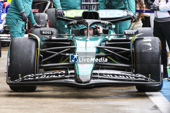 2024-07-05 - Aston Martin F1 Team AMR23, mechanical detail front wing aerodynamism, aerodynamic, aerodynamics during the Formula 1 Qatar Airways British Grand Prix 2024, 12th round of the 2024 Formula One World Championship from July 5 to 7, 2024 on the Silverstone Circuit, in Silverstone, United Kingdom - F1 - BRITISH GRAND PRIX 2024 - FORMULA 1 - MOTORS