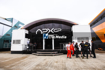 2024-07-05 - APEX GP motorhome is seen in the paddock during the Formula 1 Qatar Airways British Grand Prix 2024, 12th round of the 2024 Formula One World Championship from July 5 to 7, 2024 on the Silverstone Circuit, in Silverstone, United Kingdom - F1 - BRITISH GRAND PRIX 2024 - FORMULA 1 - MOTORS