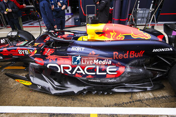 2024-07-05 - Red Bull Racing RB20, mechanical detail floor edge during the Formula 1 Qatar Airways British Grand Prix 2024, 12th round of the 2024 Formula One World Championship from July 5 to 7, 2024 on the Silverstone Circuit, in Silverstone, United Kingdom - F1 - BRITISH GRAND PRIX 2024 - FORMULA 1 - MOTORS