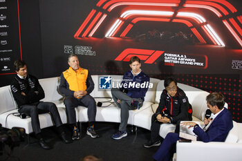 2024-07-05 - WOLFF Toto (aut), Team Principal & CEO of Mercedes AMG F1 Team, portrait BROWN Zak (usa), CEO of of McLaren Racing, portrait VOWLES James, Team Principal of Williams Racing, portrait KOMATSU Ayao (jpn), Team Principal of Haas F1 team, portrait press conference during the Formula 1 Qatar Airways British Grand Prix 2024, 12th round of the 2024 Formula One World Championship from July 5 to 7, 2024 on the Silverstone Circuit, in Silverstone, United Kingdom - F1 - BRITISH GRAND PRIX 2024 - FORMULA 1 - MOTORS