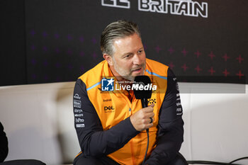 2024-07-05 - BROWN Zak (usa), CEO of of McLaren Racing, portrait press conference during the Formula 1 Qatar Airways British Grand Prix 2024, 12th round of the 2024 Formula One World Championship from July 5 to 7, 2024 on the Silverstone Circuit, in Silverstone, United Kingdom - F1 - BRITISH GRAND PRIX 2024 - FORMULA 1 - MOTORS