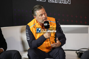 2024-07-05 - BROWN Zak (usa), CEO of of McLaren Racing, portrait press conference during the Formula 1 Qatar Airways British Grand Prix 2024, 12th round of the 2024 Formula One World Championship from July 5 to 7, 2024 on the Silverstone Circuit, in Silverstone, United Kingdom - F1 - BRITISH GRAND PRIX 2024 - FORMULA 1 - MOTORS