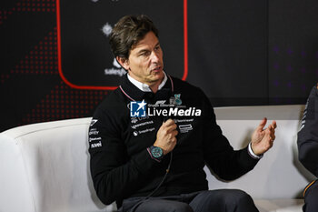 2024-07-05 - WOLFF Toto (aut), Team Principal & CEO of Mercedes AMG F1 Team, portrait press conference during the Formula 1 Qatar Airways British Grand Prix 2024, 12th round of the 2024 Formula One World Championship from July 5 to 7, 2024 on the Silverstone Circuit, in Silverstone, United Kingdom - F1 - BRITISH GRAND PRIX 2024 - FORMULA 1 - MOTORS