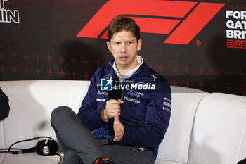 2024-07-05 - VOWLES James, Team Principal of Williams Racing, portrait press conference during the Formula 1 Qatar Airways British Grand Prix 2024, 12th round of the 2024 Formula One World Championship from July 5 to 7, 2024 on the Silverstone Circuit, in Silverstone, United Kingdom - F1 - BRITISH GRAND PRIX 2024 - FORMULA 1 - MOTORS