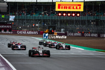 2024-07-05 - Practice starts: 20 MAGNUSSEN Kevin (den), Haas F1 Team VF-24 Ferrari, during the Formula 1 Qatar Airways British Grand Prix 2024, 12th round of the 2024 Formula One World Championship from July 5 to 7, 2024 on the Silverstone Circuit, in Silverstone, United Kingdom - F1 - BRITISH GRAND PRIX 2024 - FORMULA 1 - MOTORS