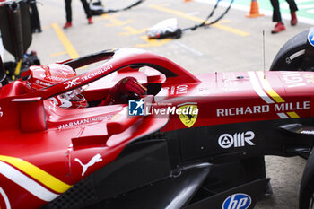 2024-07-05 - LECLERC Charles (mco), Scuderia Ferrari SF-24, portrait during the Formula 1 Qatar Airways British Grand Prix 2024, 12th round of the 2024 Formula One World Championship from July 5 to 7, 2024 on the Silverstone Circuit, in Silverstone, United Kingdom - F1 - BRITISH GRAND PRIX 2024 - FORMULA 1 - MOTORS