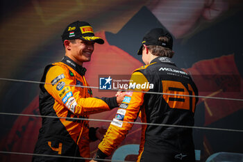 2024-07-21 - 04 Lando Norris, (GRB)Oscar Piastri, (AUS), McLaren, McLaren Mercedes during the Hungarian GP, Budapest 18-21 July 2024 Formula 1 World championship 2024. - FORMULA 1 HUNGARIAN GRAND PRIX 2024 - RACE - FORMULA 1 - MOTORS