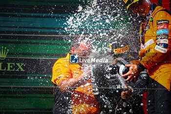 2024-07-21 - Podium of the race, Oscar Piastri, (AUS), Lando Norris (GRB) McLaren, Lewis Hamilton (GRB) during the Hungarian GP, Budapest 18-21 July 2024 Formula 1 World championship 2024. - FORMULA 1 HUNGARIAN GRAND PRIX 2024 - RACE - FORMULA 1 - MOTORS