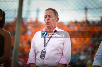 2024-07-21 - Martin Brundle (GRB) former f1 driver, with Benetton, McLaren, Ligier, Tyrrell, Brabham, Williams and Zakspeed Racing, now TV commentator , during the Hungarian GP, Budapest 18-21 July 2024 Formula 1 World championship 2024. - FORMULA 1 HUNGARIAN GRAND PRIX 2024 - RACE - FORMULA 1 - MOTORS