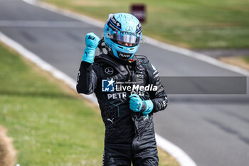 2024-07-06 - RUSSELL George (gbr), Mercedes AMG F1 Team W15, portrait pole position during the Formula 1 Qatar Airways British Grand Prix 2024, 12th round of the 2024 Formula One World Championship from July 5 to 7, 2024 on the Silverstone Circuit, in Silverstone, United Kingdom - F1 - BRITISH GRAND PRIX 2024 - FORMULA 1 - MOTORS