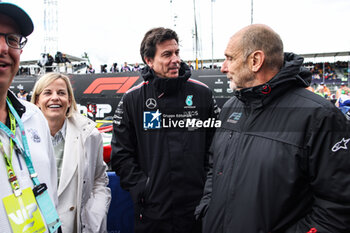 2024-07-06 - WOLFF Susie, Managing Director of the F1 Academy, portrait WOLFF Toto (aut), Team Principal & CEO of Mercedes AMG F1 Team, portrait Bruno Michel, CEO of F2 and F3 during the Formula 1 Qatar Airways British Grand Prix 2024, 12th round of the 2024 Formula One World Championship from July 5 to 7, 2024 on the Silverstone Circuit, in Silverstone, United Kingdom - F1 - BRITISH GRAND PRIX 2024 - FORMULA 1 - MOTORS