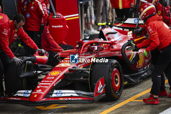 2024-07-06 - 55 SAINZ Carlos (spa), Scuderia Ferrari SF-24, action during the Formula 1 Qatar Airways British Grand Prix 2024, 12th round of the 2024 Formula One World Championship from July 5 to 7, 2024 on the Silverstone Circuit, in Silverstone, United Kingdom - F1 - BRITISH GRAND PRIX 2024 - FORMULA 1 - MOTORS