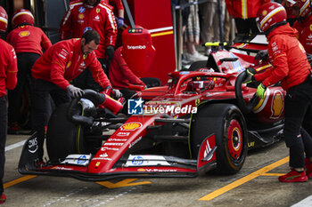 2024-07-06 - 55 SAINZ Carlos (spa), Scuderia Ferrari SF-24, action during the Formula 1 Qatar Airways British Grand Prix 2024, 12th round of the 2024 Formula One World Championship from July 5 to 7, 2024 on the Silverstone Circuit, in Silverstone, United Kingdom - F1 - BRITISH GRAND PRIX 2024 - FORMULA 1 - MOTORS