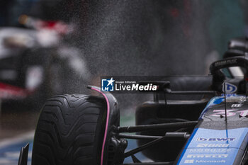 2024-07-06 - Pirelli rain, pluie, tyres, pneus, tyre, pneu, during the Formula 1 Qatar Airways British Grand Prix 2024, 12th round of the 2024 Formula One World Championship from July 5 to 7, 2024 on the Silverstone Circuit, in Silverstone, United Kingdom - F1 - BRITISH GRAND PRIX 2024 - FORMULA 1 - MOTORS