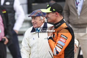 2024-07-06 - Sir Jackie STEWARD and NORRIS Lando (gbr), McLaren F1 Team MCL38, portrait during the Formula 1 Qatar Airways British Grand Prix 2024, 12th round of the 2024 Formula One World Championship from July 5 to 7, 2024 on the Silverstone Circuit, in Silverstone, United Kingdom - F1 - BRITISH GRAND PRIX 2024 - FORMULA 1 - MOTORS