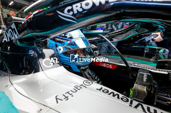 2024-07-06 - RUSSELL George (gbr), Mercedes AMG F1 Team W15, portrait during the Formula 1 Qatar Airways British Grand Prix 2024, 12th round of the 2024 Formula One World Championship from July 5 to 7, 2024 on the Silverstone Circuit, in Silverstone, United Kingdom - F1 - BRITISH GRAND PRIX 2024 - FORMULA 1 - MOTORS