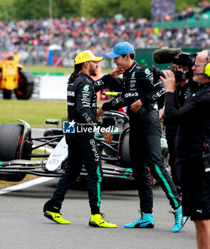 2024-07-06 - HAMILTON Lewis (gbr), Mercedes AMG F1 Team W15, portrait RUSSELL George (gbr), Mercedes AMG F1 Team W15, portrait during the Formula 1 Qatar Airways British Grand Prix 2024, 12th round of the 2024 Formula One World Championship from July 5 to 7, 2024 on the Silverstone Circuit, in Silverstone, United Kingdom - F1 - BRITISH GRAND PRIX 2024 - FORMULA 1 - MOTORS