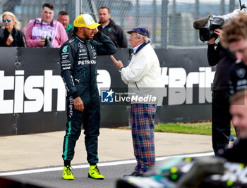 2024-07-06 - Jackie Stewart, portrait HAMILTON Lewis (gbr), Mercedes AMG F1 Team W15, portrait during the Formula 1 Qatar Airways British Grand Prix 2024, 12th round of the 2024 Formula One World Championship from July 5 to 7, 2024 on the Silverstone Circuit, in Silverstone, United Kingdom - F1 - BRITISH GRAND PRIX 2024 - FORMULA 1 - MOTORS