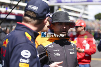 2024-07-07 - NORRIS Lando (gbr), McLaren F1 Team MCL38, portrait and VERSTAPPEN Max (ned), Red Bull Racing RB20, portrait during the Formula 1 Qatar Airways British Grand Prix 2024, 12th round of the 2024 Formula One World Championship from July 5 to 7, 2024 on the Silverstone Circuit, in Silverstone, United Kingdom - F1 - BRITISH GRAND PRIX 2024 - FORMULA 1 - MOTORS