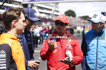 2024-07-07 - LECLERC Charles (mco), Scuderia Ferrari SF-24, portrait, ALBON Alexander (tha), Williams Racing FW46, portrait, PIASTRI Oscar (aus), McLaren F1 Team MCL38, portrait and SARGEANT Logan (usa), Williams Racing FW46, portrait during the Formula 1 Qatar Airways British Grand Prix 2024, 12th round of the 2024 Formula One World Championship from July 5 to 7, 2024 on the Silverstone Circuit, in Silverstone, United Kingdom - F1 - BRITISH GRAND PRIX 2024 - FORMULA 1 - MOTORS