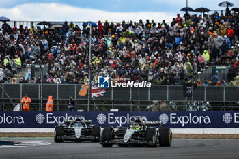 2024-07-07 - 44 HAMILTON Lewis (gbr), Mercedes AMG F1 Team W15, 63 RUSSELL George (gbr), Mercedes AMG F1 Team W15, action during the Formula 1 Qatar Airways British Grand Prix 2024, 12th round of the 2024 Formula One World Championship from July 5 to 7, 2024 on the Silverstone Circuit, in Silverstone, United Kingdom - F1 - BRITISH GRAND PRIX 2024 - FORMULA 1 - MOTORS