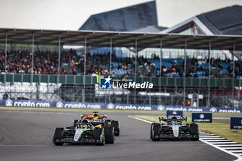 2024-07-07 - 44 HAMILTON Lewis (gbr), Mercedes AMG F1 Team W15, 63 RUSSELL George (gbr), Mercedes AMG F1 Team W15, action during the Formula 1 Qatar Airways British Grand Prix 2024, 12th round of the 2024 Formula One World Championship from July 5 to 7, 2024 on the Silverstone Circuit, in Silverstone, United Kingdom - F1 - BRITISH GRAND PRIX 2024 - FORMULA 1 - MOTORS