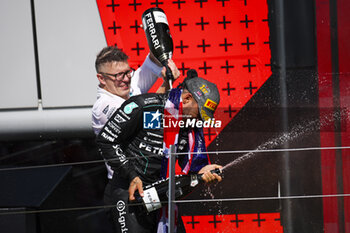 2024-07-07 - HAMILTON Lewis (gbr), Mercedes AMG F1 Team W15, portrait Peter 'Bono' Bonnington, senior race engineer for Lewis Hamilton at Mercedes AMG F1 Team, podium during the Formula 1 Qatar Airways British Grand Prix 2024, 12th round of the 2024 Formula One World Championship from July 5 to 7, 2024 on the Silverstone Circuit, in Silverstone, United Kingdom - F1 - BRITISH GRAND PRIX 2024 - FORMULA 1 - MOTORS