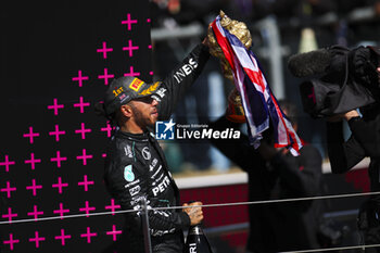 2024-07-07 - HAMILTON Lewis (gbr), Mercedes AMG F1 Team W15, portrait podium during the Formula 1 Qatar Airways British Grand Prix 2024, 12th round of the 2024 Formula One World Championship from July 5 to 7, 2024 on the Silverstone Circuit, in Silverstone, United Kingdom - F1 - BRITISH GRAND PRIX 2024 - FORMULA 1 - MOTORS