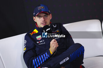 2024-07-07 - VERSTAPPEN Max (ned), Red Bull Racing RB20, portrait press conference during the Formula 1 Qatar Airways British Grand Prix 2024, 12th round of the 2024 Formula One World Championship from July 5 to 7, 2024 on the Silverstone Circuit, in Silverstone, United Kingdom - F1 - BRITISH GRAND PRIX 2024 - FORMULA 1 - MOTORS