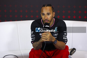 2024-07-07 - HAMILTON Lewis (gbr), Mercedes AMG F1 Team W15, portrait, press conference during the Formula 1 Qatar Airways British Grand Prix 2024, 12th round of the 2024 Formula One World Championship from July 5 to 7, 2024 on the Silverstone Circuit, in Silverstone, United Kingdom - F1 - BRITISH GRAND PRIX 2024 - FORMULA 1 - MOTORS