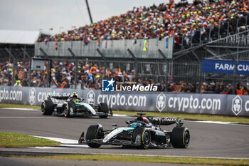 2024-07-07 - 63 RUSSELL George (gbr), Mercedes AMG F1 Team W15, action 44 HAMILTON Lewis (gbr), Mercedes AMG F1 Team W15, action during the Formula 1 Qatar Airways British Grand Prix 2024, 12th round of the 2024 Formula One World Championship from July 5 to 7, 2024 on the Silverstone Circuit, in Silverstone, United Kingdom - F1 - BRITISH GRAND PRIX 2024 - FORMULA 1 - MOTORS