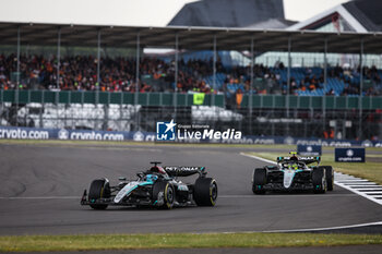 2024-07-07 - 63 RUSSELL George (gbr), Mercedes AMG F1 Team W15, action 44 HAMILTON Lewis (gbr), Mercedes AMG F1 Team W15, action during the Formula 1 Qatar Airways British Grand Prix 2024, 12th round of the 2024 Formula One World Championship from July 5 to 7, 2024 on the Silverstone Circuit, in Silverstone, United Kingdom - F1 - BRITISH GRAND PRIX 2024 - FORMULA 1 - MOTORS