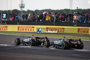 2024-07-07 - 44 HAMILTON Lewis (gbr), Mercedes AMG F1 Team W15, action 63 RUSSELL George (gbr), Mercedes AMG F1 Team W15, action during the Formula 1 Qatar Airways British Grand Prix 2024, 12th round of the 2024 Formula One World Championship from July 5 to 7, 2024 on the Silverstone Circuit, in Silverstone, United Kingdom - F1 - BRITISH GRAND PRIX 2024 - FORMULA 1 - MOTORS